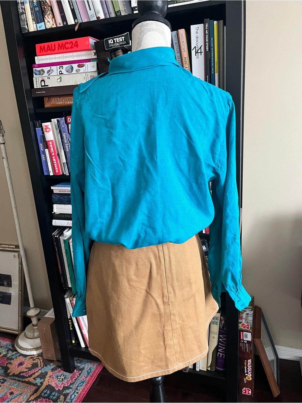 Eliza Faulkner Tate Mini Skirt in Tan Ruffle Pocket A-Line Skirt XXL - Picture 2 of 7